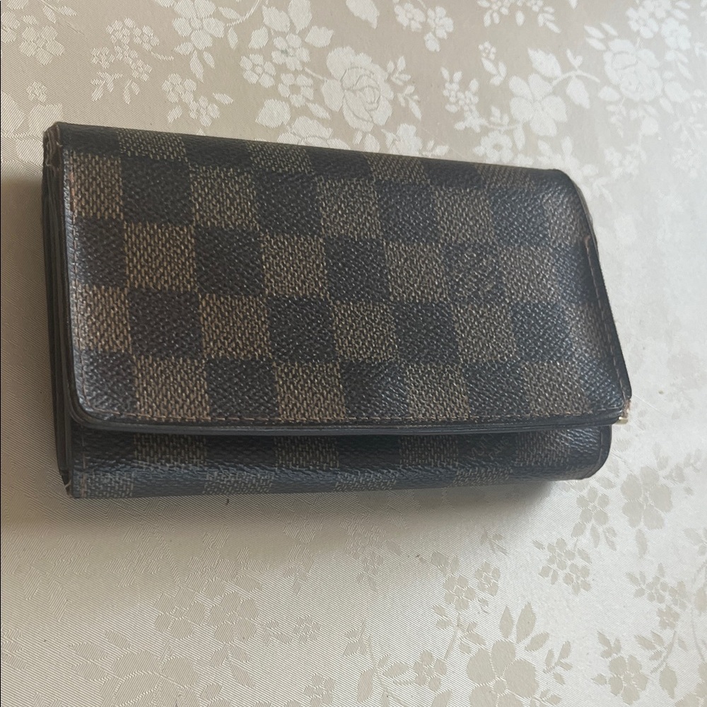 Louis Vuitton Brown and Black Checkered Wallet
